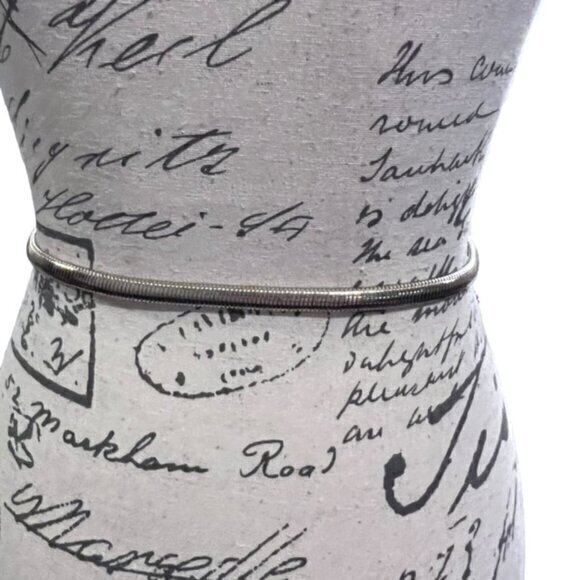 Gold Snake Belt Stretch 24-31" Classy Casual‎ Dressy Business Casual Minimalist - Picture 3 of 12